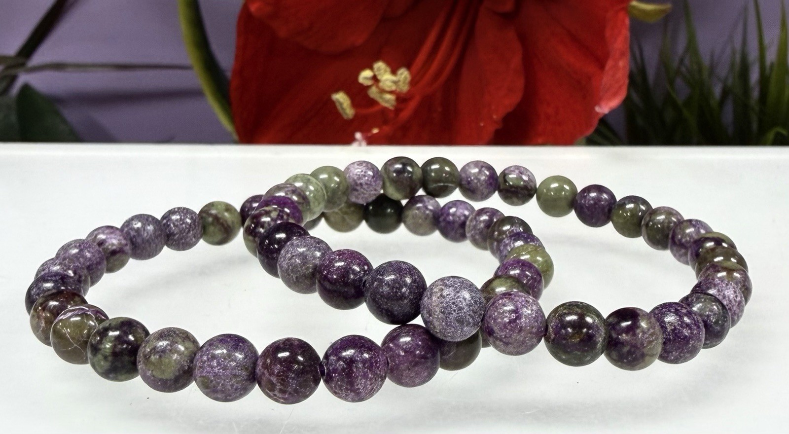 Wholesale 6 Pcs Natural Atlantisite 6mm 7.5” Crystal Healing Stretch Bracelet