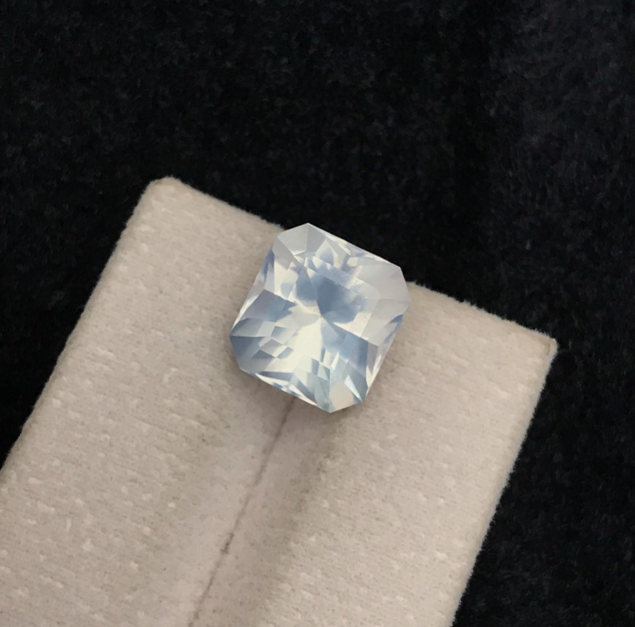 Fancy Cut Natural Moonstone 6.80 CT Loupe Clean Rainbow Loose Gemstone