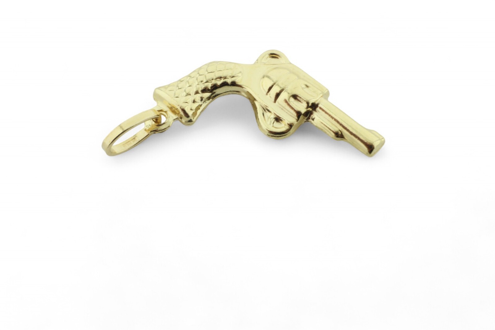 PISTOL SHAPED GIFT PENDANT ALL 18KT GOLD. 750/1000 GOLD 18kt.