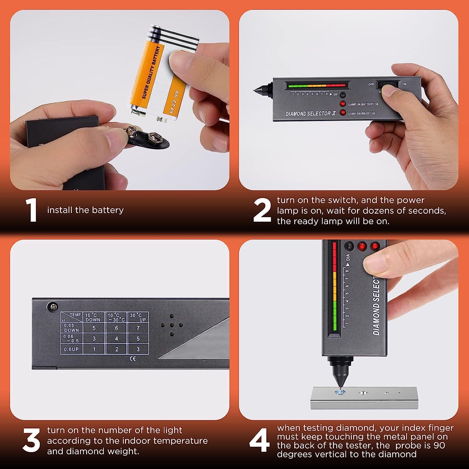 Diamond Selector II Tester & Moissanite Tester Gemstone Jewelry Electronic Tool