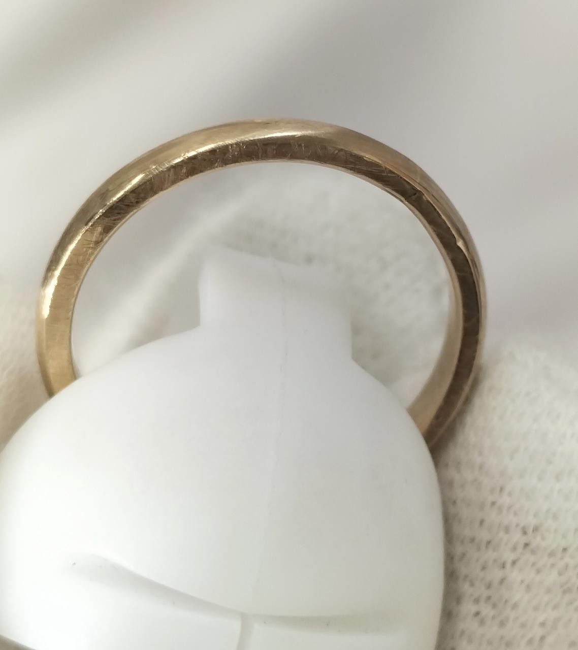 K18 18K Yellow Gold Plain Band Ring Minimalist Simple Smooth Used Japan