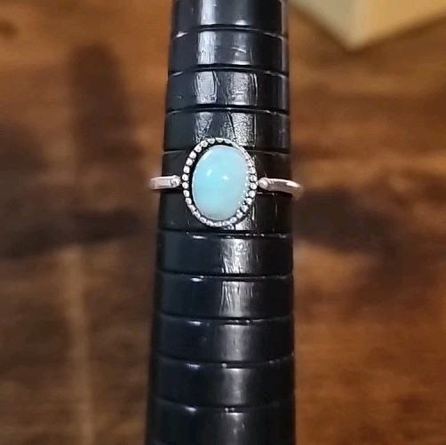 Faux Turquoise Silver Toned Ring Size 5 Women’s Ring Size 5