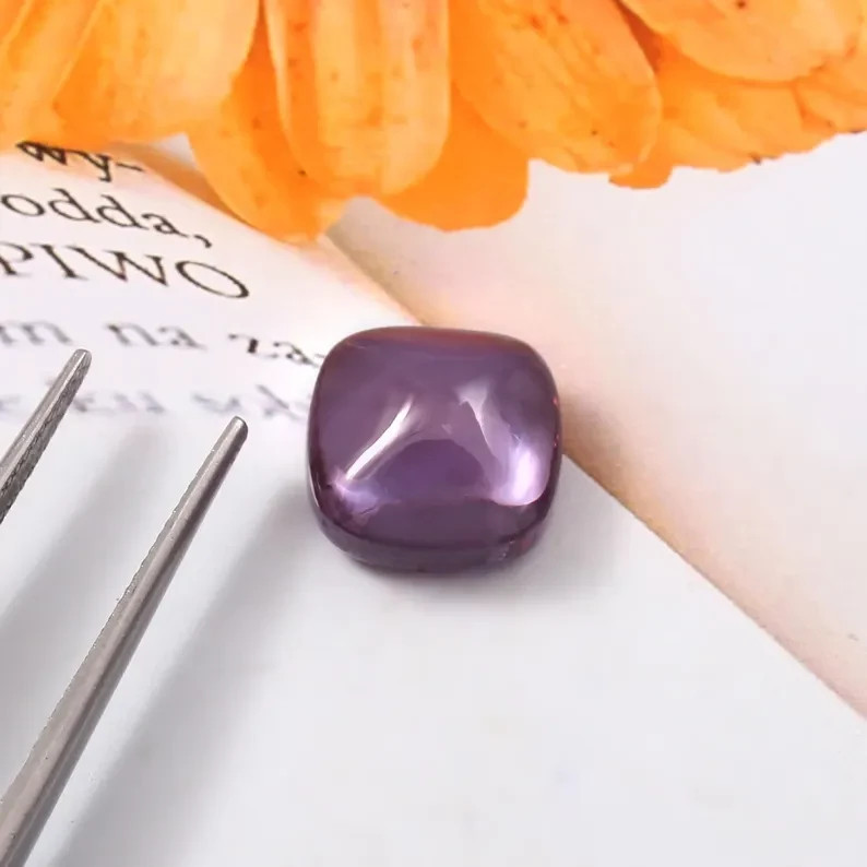 AAA Natural Color Changing Alexandrite Cabochon Cushion Loose Gemstone 10x10MM