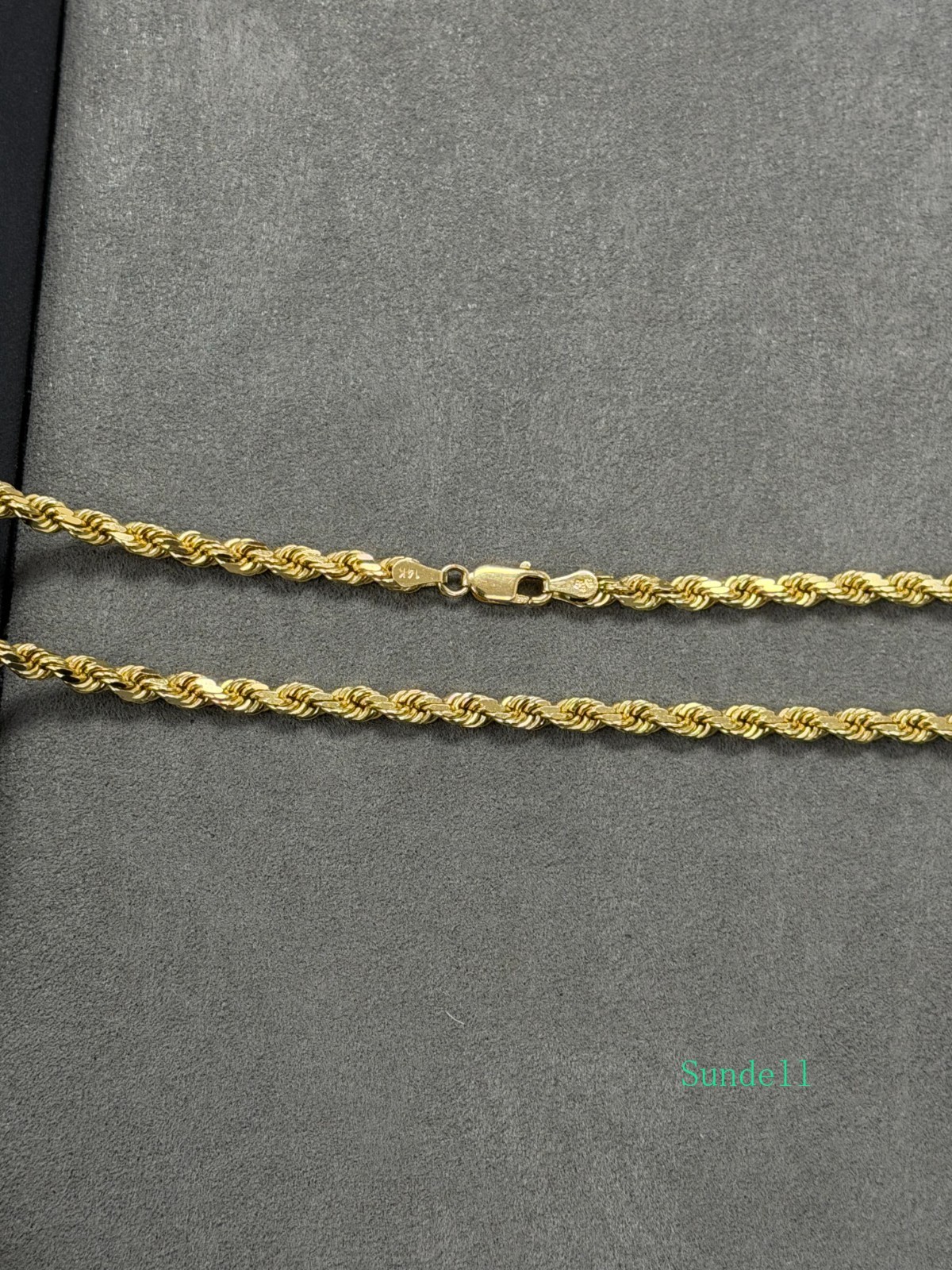 14k Solid Gold Diamond Cut 4mm Rope Chain 20” Inches 26.10 Grams