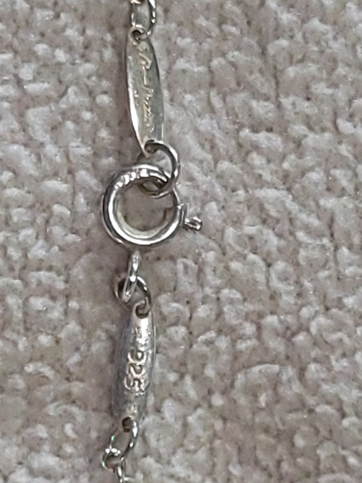 Tiffany & Co. Elsa Peretti SILVER Open 3 Heart NECKLACE 15.5″