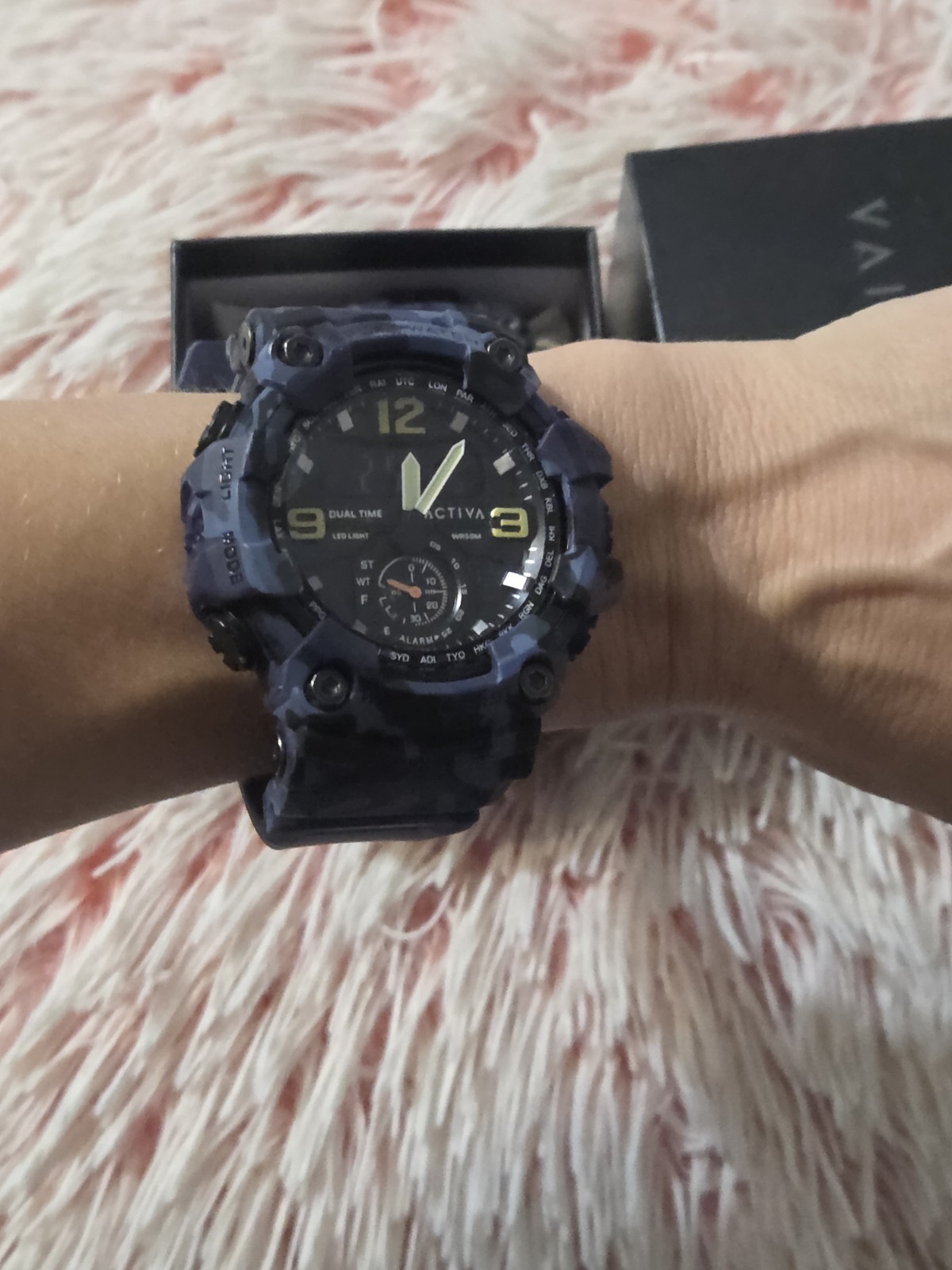 Activa X Invicta BlackOps Digital Men’s Watch 56mm,Camouflage,Blue (ACW1637-003)