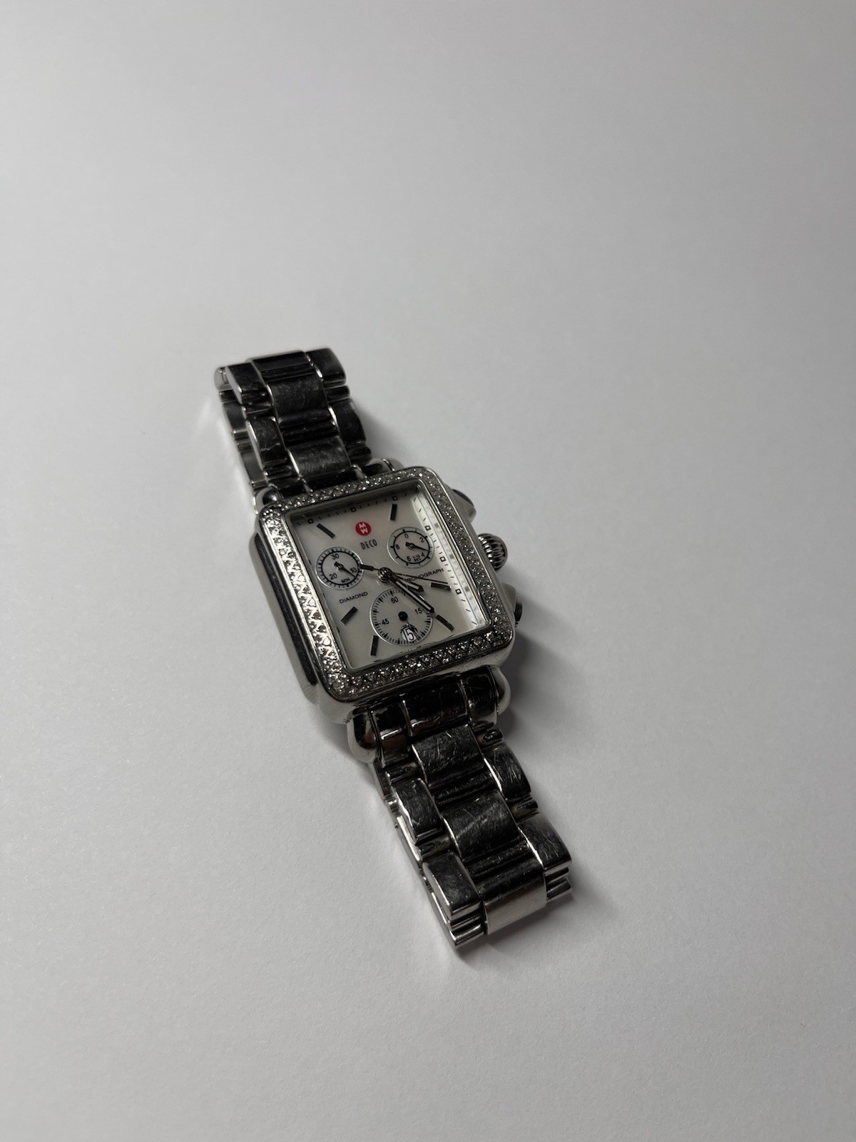 MICHELE DECO CHRONOGRAPH 33MM Silver Diamond Women’s Watch