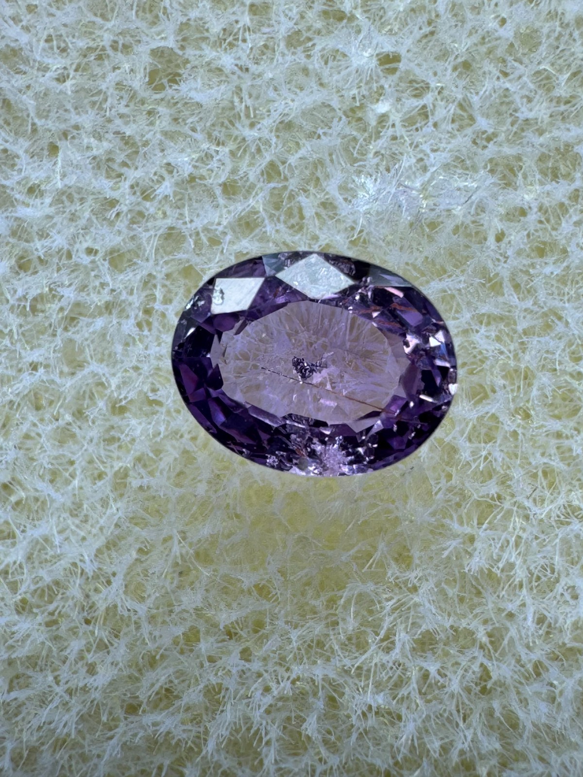 SAPPHIRE, Purple, 4.5 x 3.5 mm Oval. 0.37 Carats, Slightly Included. #81