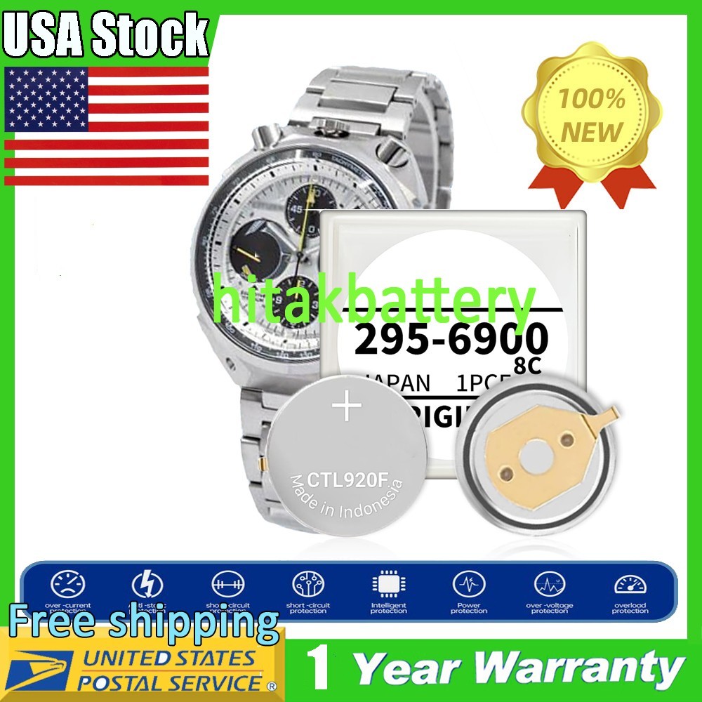 295-6900 Battery for Citizen Ecodrive Panasonic Capacitor E610, E650, E660, E670