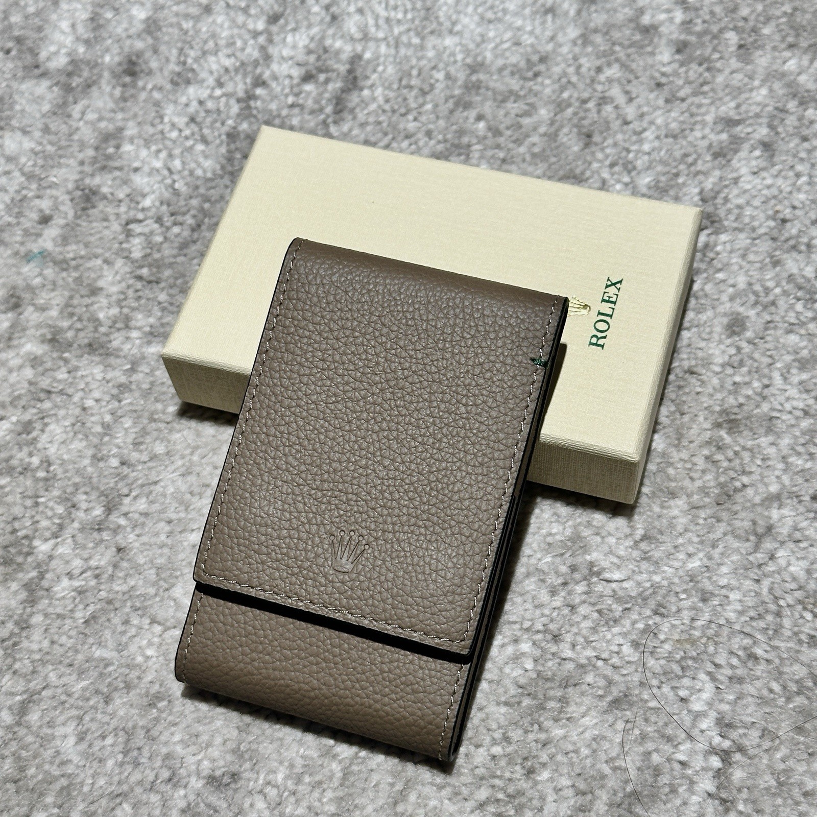 Authentic Rolex Taupe Leather Watch Case Travel Pouch – VIP Gift