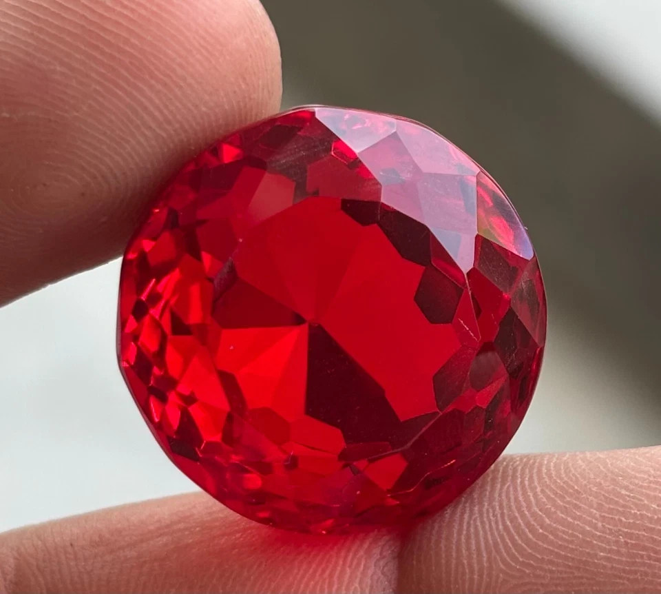 85 Ct Natural Blood Red Ruby Round Cut Flawless Loose Certified Gemstone 6YHK