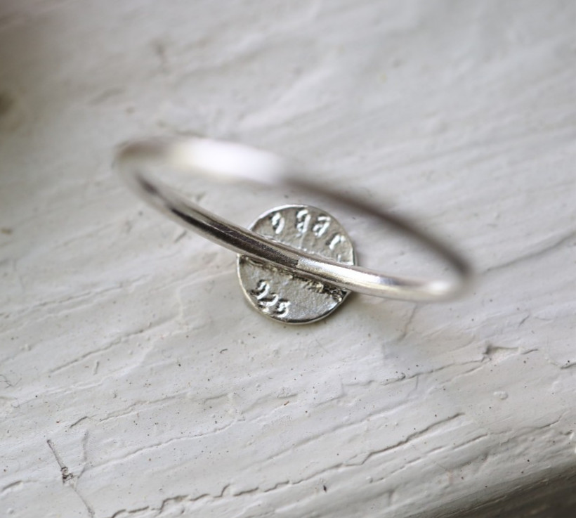 Sterling Silver Ring Blanks NEW 6mm glue pad stackable