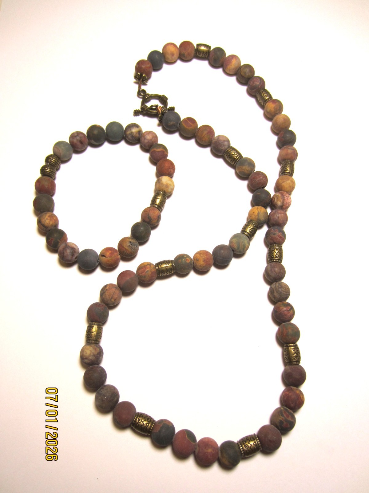 Hand Crafted Jasper Gemstone Beaded Necklace/Bracelet
