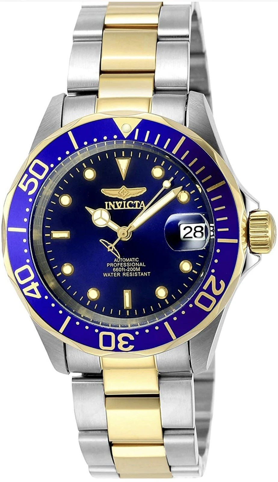 🔥Invicta Pro Diver 40mm AUTOMATIC Blue Dial Two-Tone Bracelet 8928