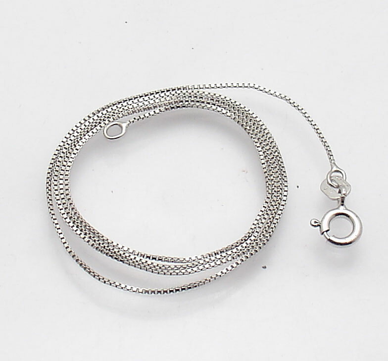 0.7mm Anti-Tarnish Solid Italian Box Chain Necklace REAL 925 Sterling Silver