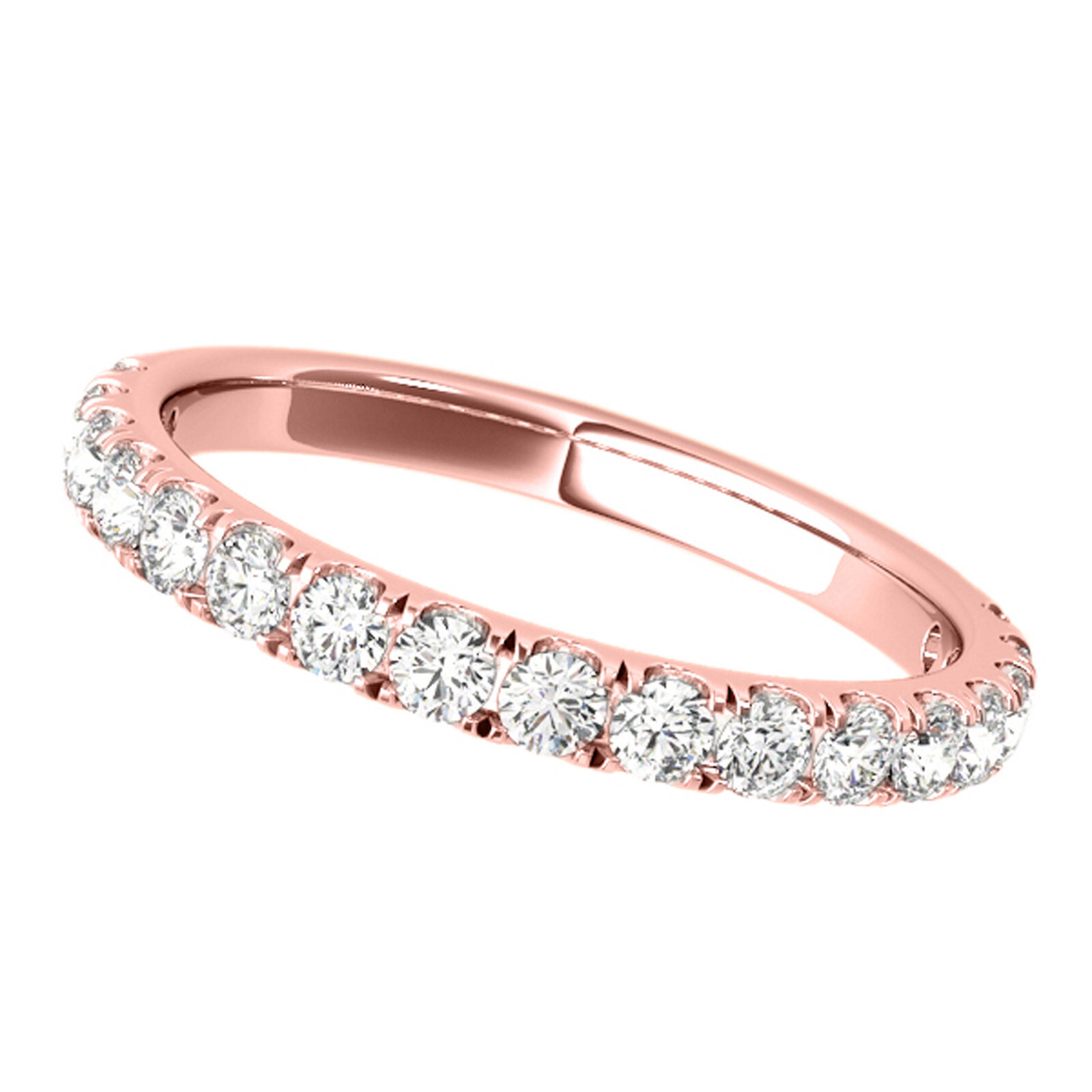 0.25 Carat Lab-Created White Diamond Wedding Band for Women In 10K Gold