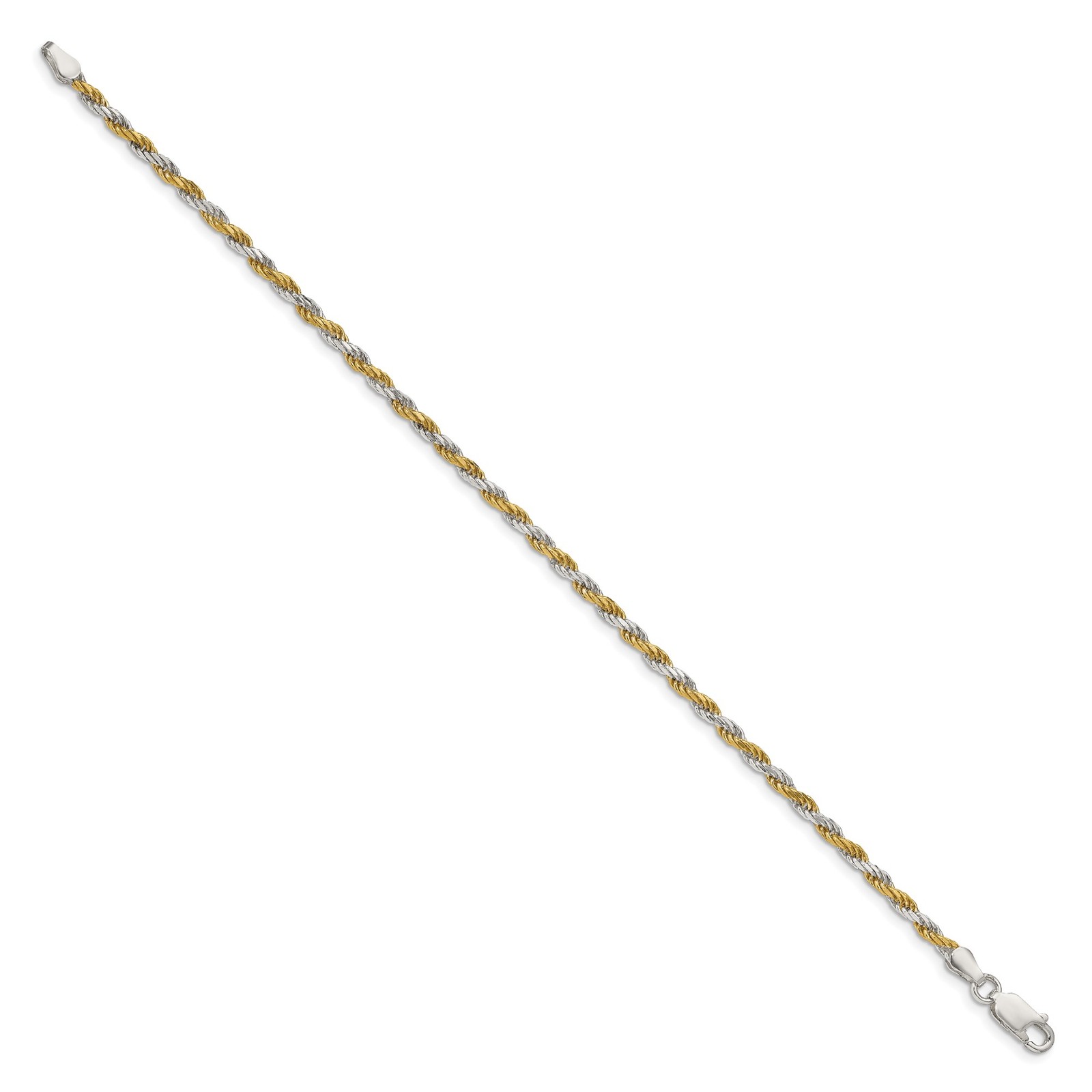 925 Sterling Silver 1.85-3.5mm Rope Chain Necklace 7-30 Inch Mens Womens