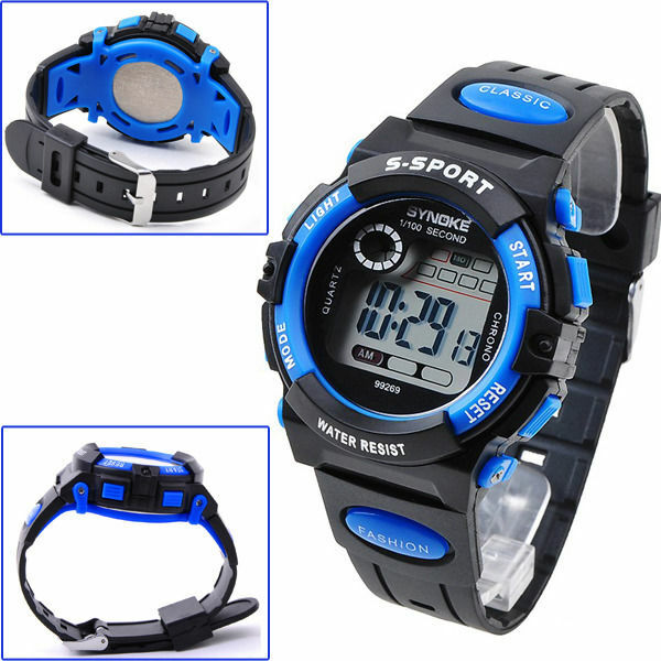 Electronic Watch Kids Digital Waterproof Children Boys Girls Sports LED Watches