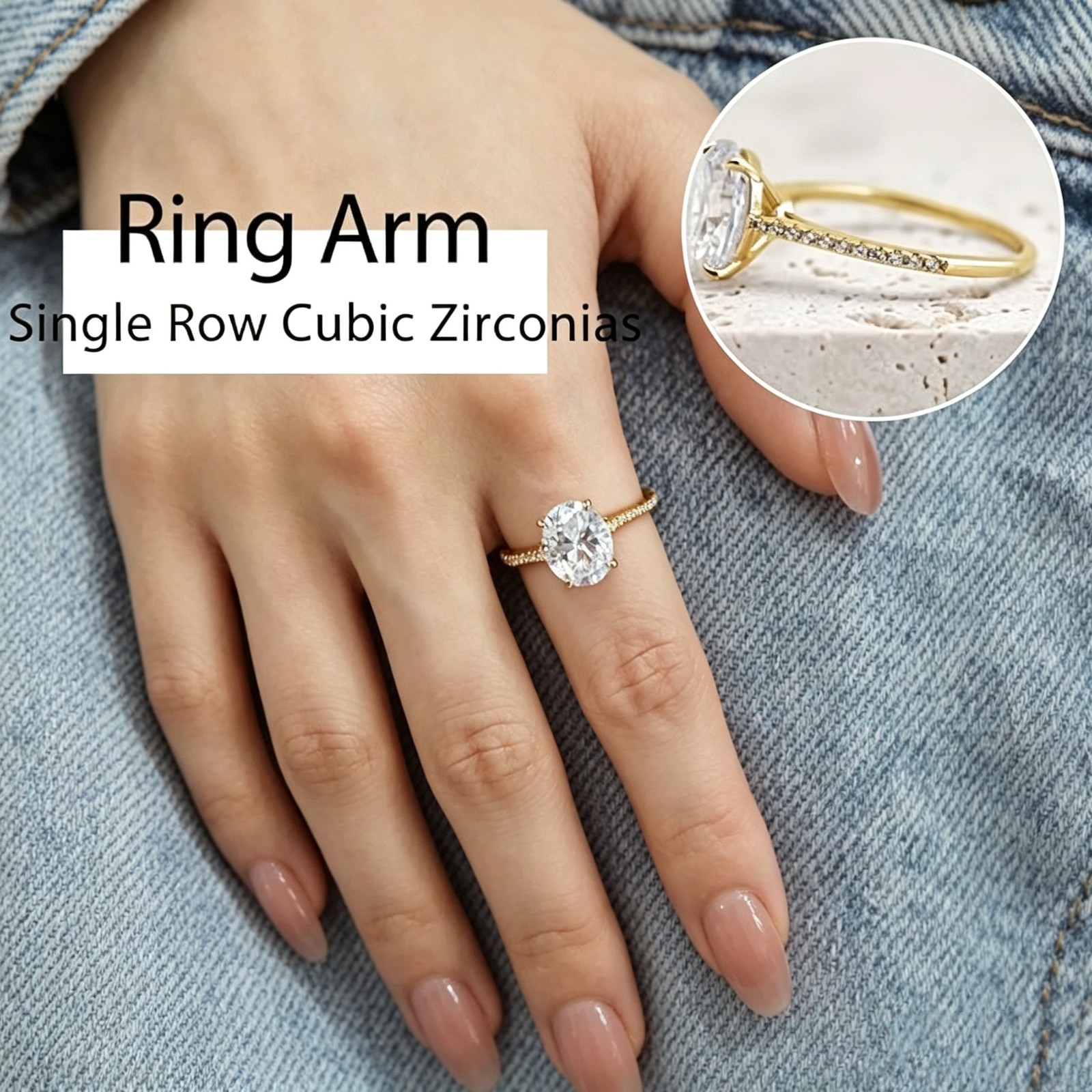 1.5CT Round Solitaire CZ 925 Sterling Silver Women Engagement Promise Ring