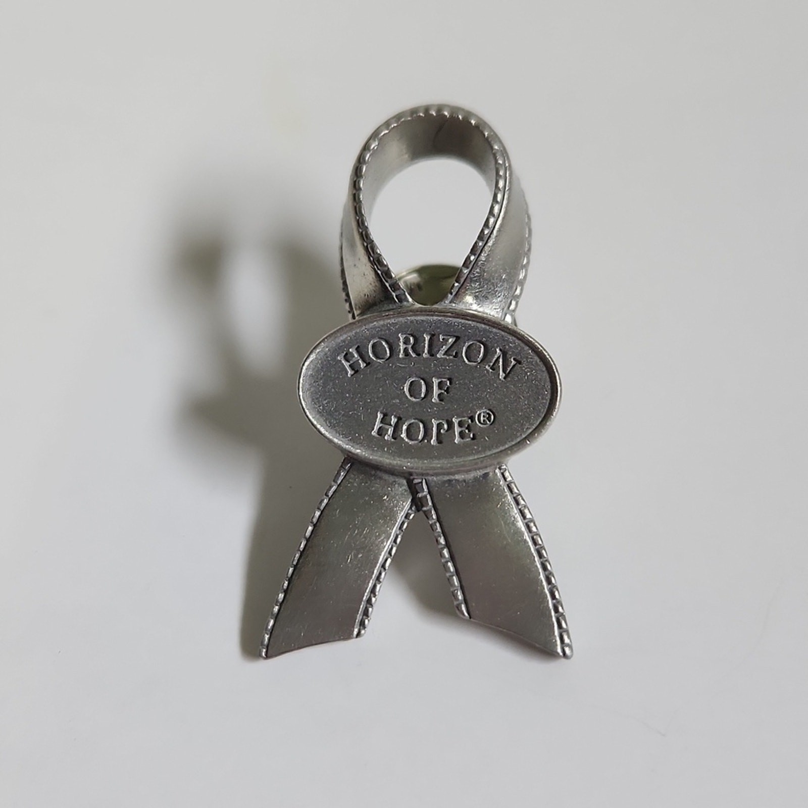Longaberger Horizon Of Hope Pewter Basket Lapel Cancer Ribbon Pin