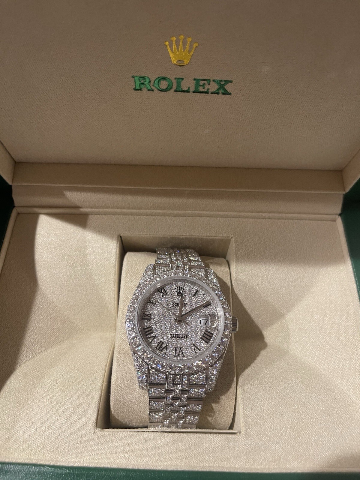 Rolex Datejust Diamond Bezel Silver Dial Two-Tone Bracelet Auto Date w/Box
