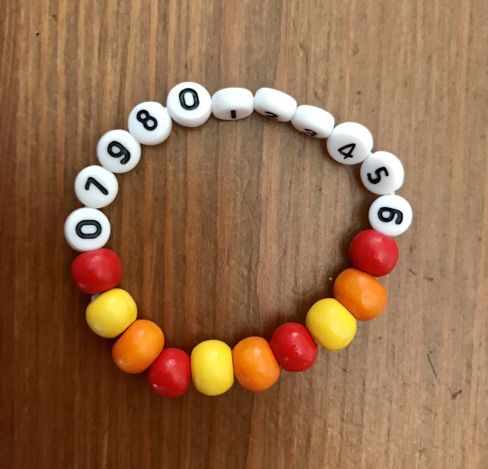 Child’s lost found security safety identity Id bracelet mobile telephone number
