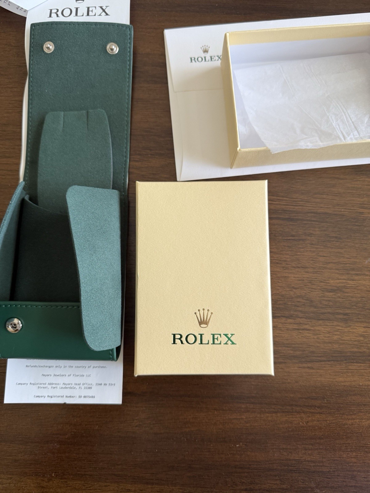 Rolex Case Leather Travel Pouch Service Center Premium Version-Gift For Watch