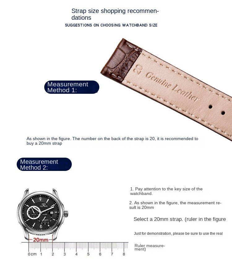 Alligator Grain Leather Watch Band Strap Pin Buckle Watch Accessories 10-24mm