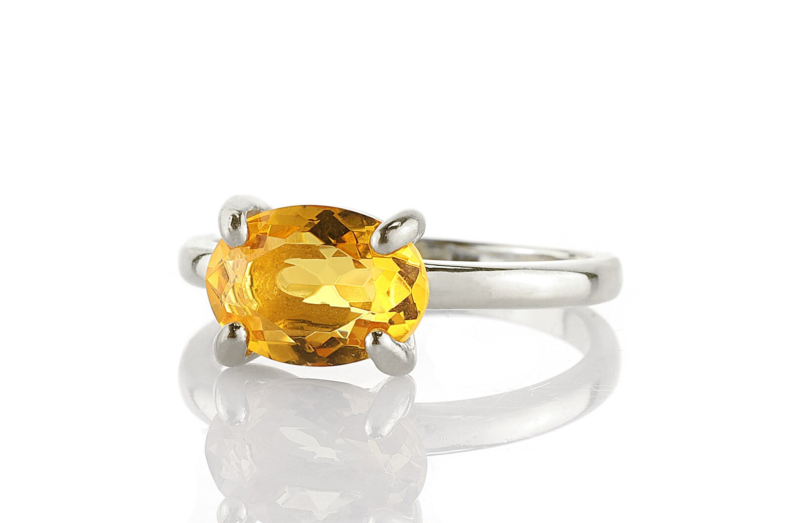 10 Ct Natural Certified Yellow Sapphire Ring 925 Sterling Silver Loose Gemstone