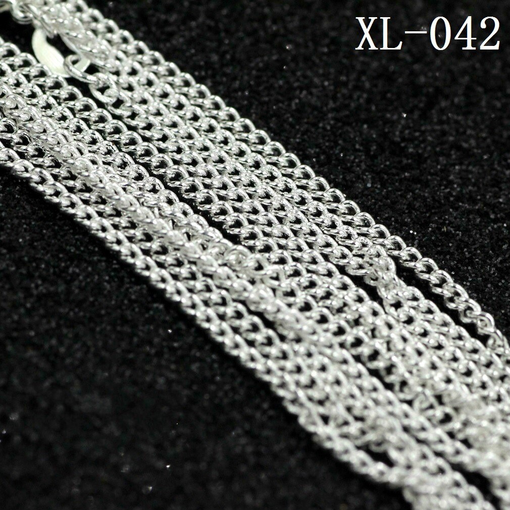 2MM 16-30inches Side Flat Curb Chain Necklace Accessories women’s Jewelry