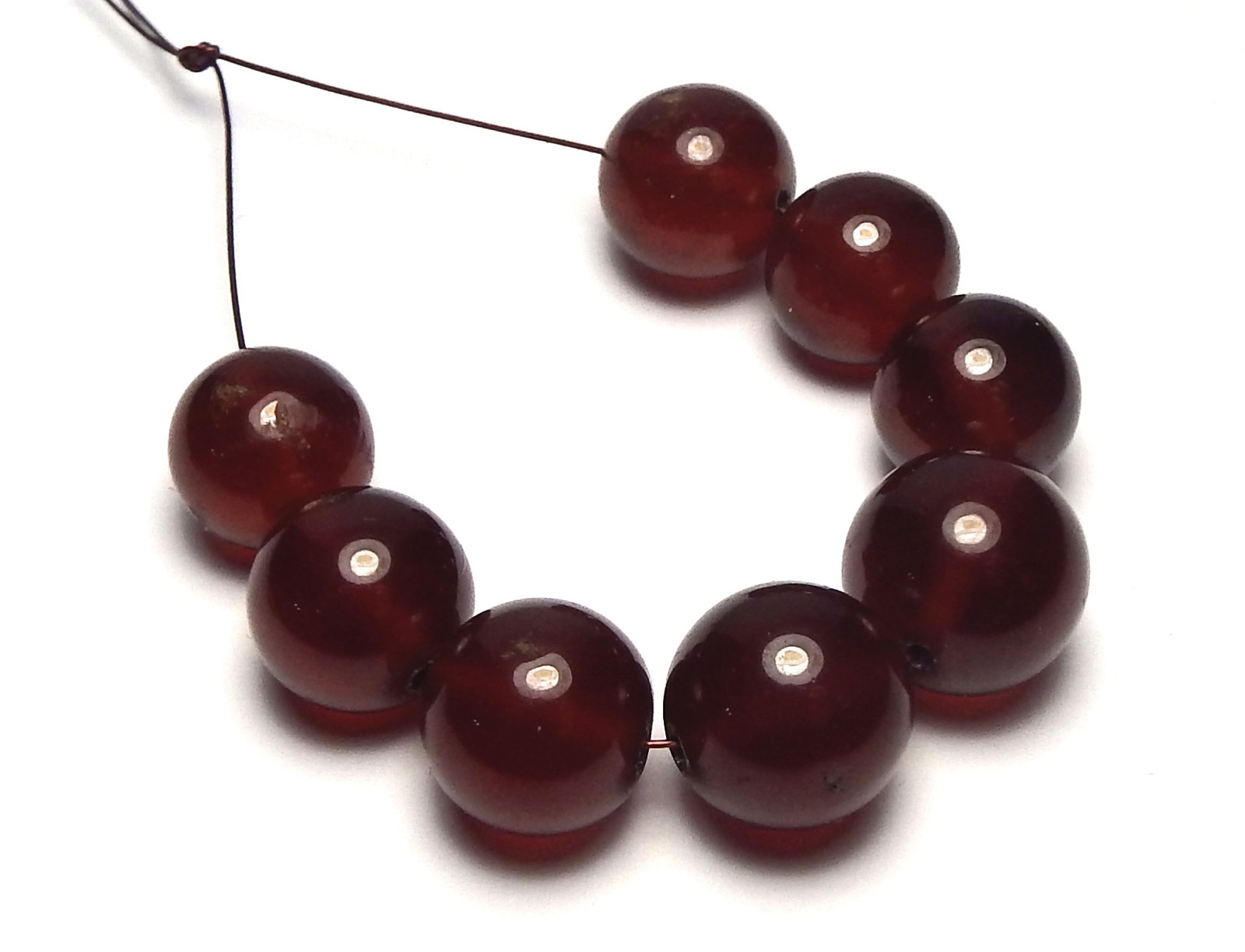 8 pcs GARNET Hessonite 10-11mm Round Beads AA NATURAL /R2