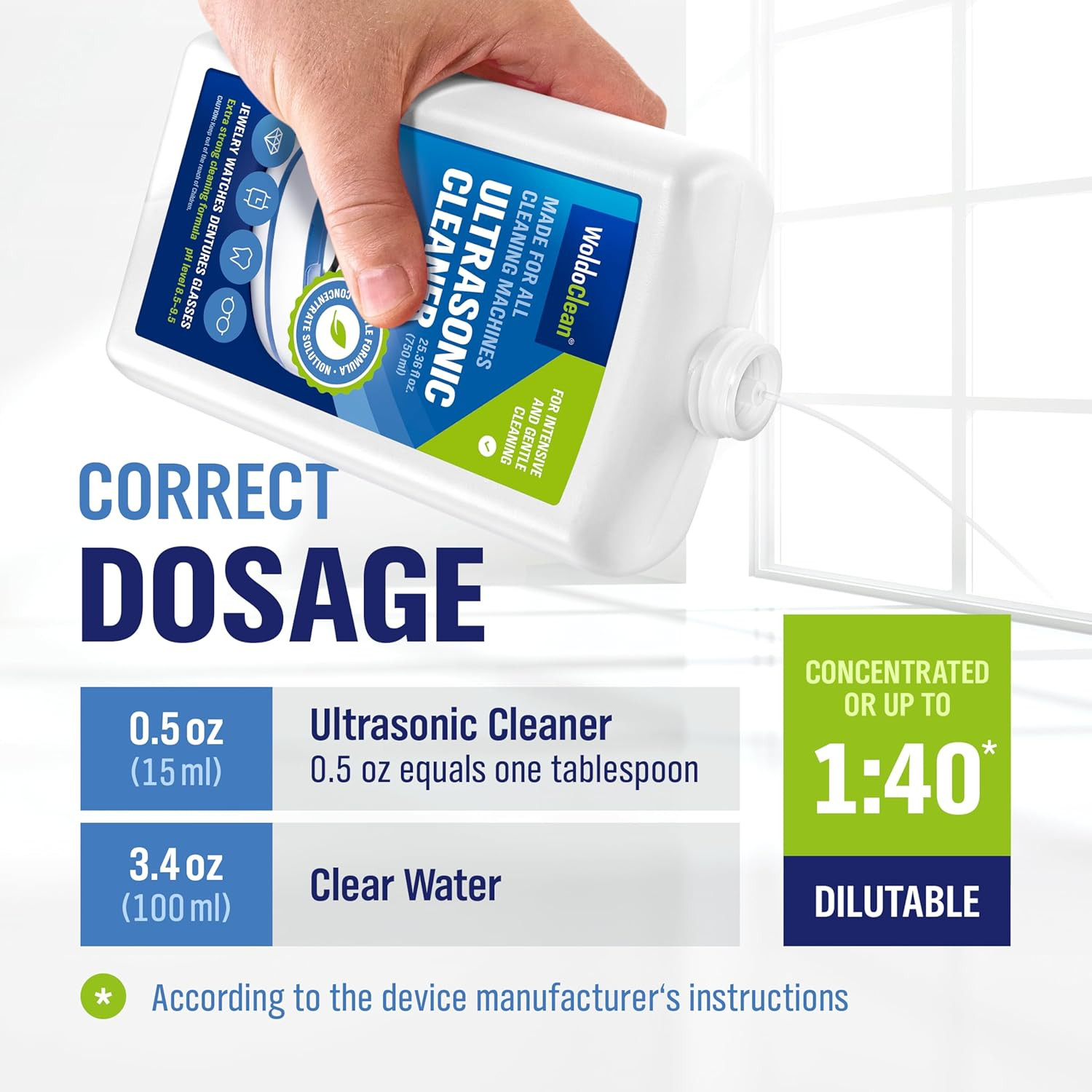 Ultrasonic Cleaner Solution 25.4 Fl Oz – Concentrated Jewelry Cleaner Liquid for