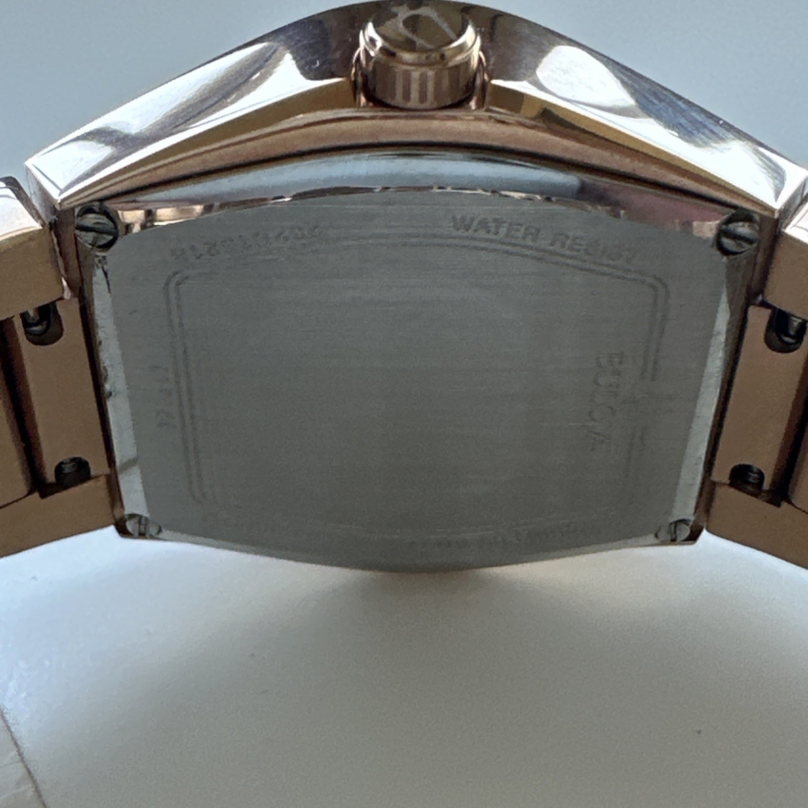 Bulova Gemini Quartz Diamond Black Dial Ladies Watch 97P158 *Chipped Crystal*