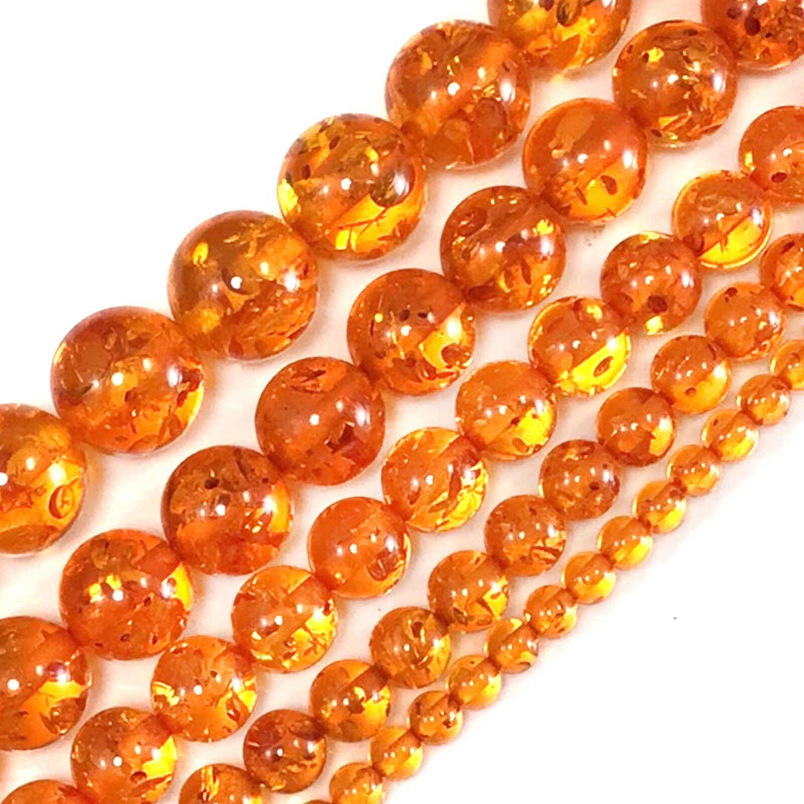 Man made Amber Round Beads 15″ strand 4mm 6mm 8mm 10mm 12mm Yellow Gold Bead
