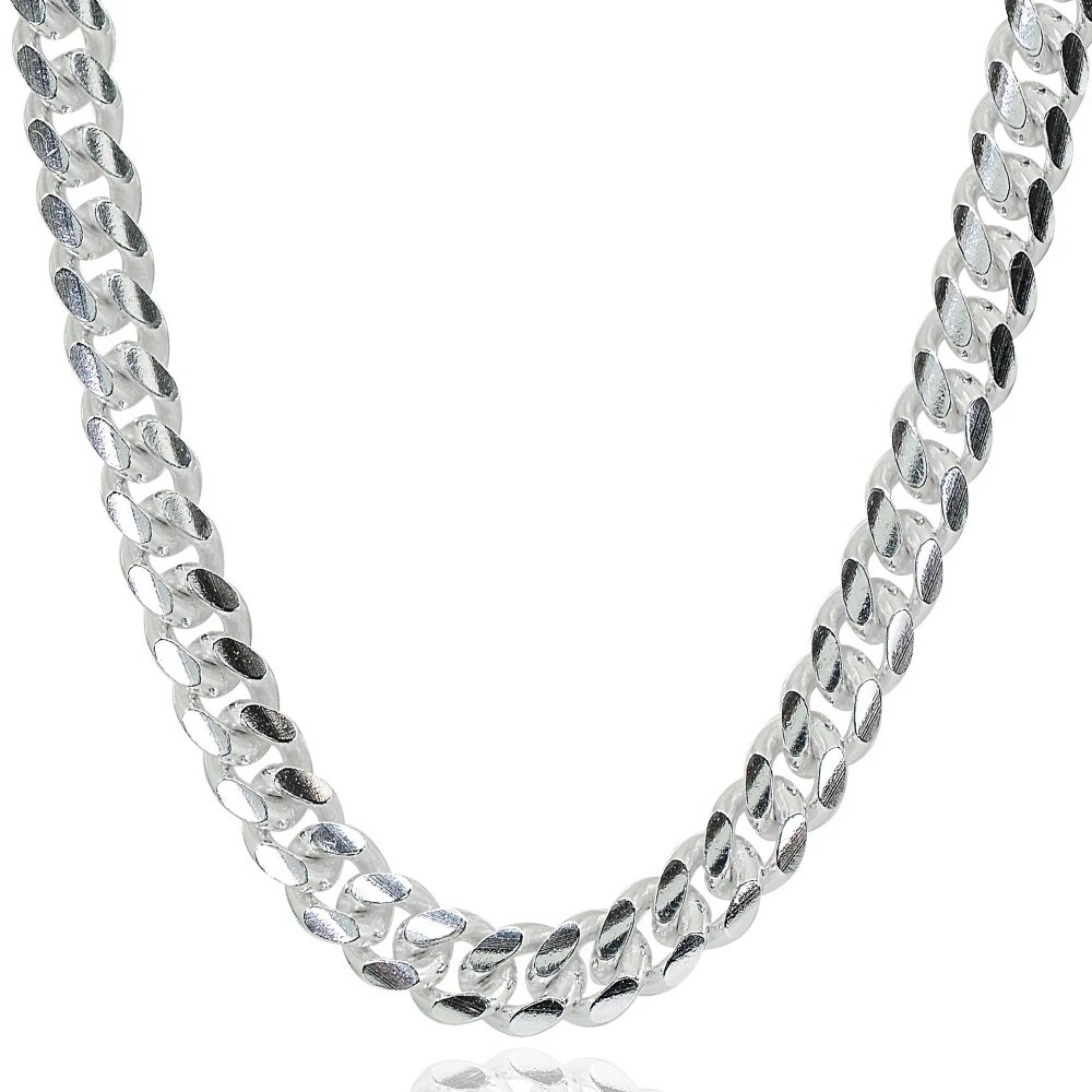 Sterling Silver 5mm Miami Cuban Curb Link Chain Necklace, 30 Inches