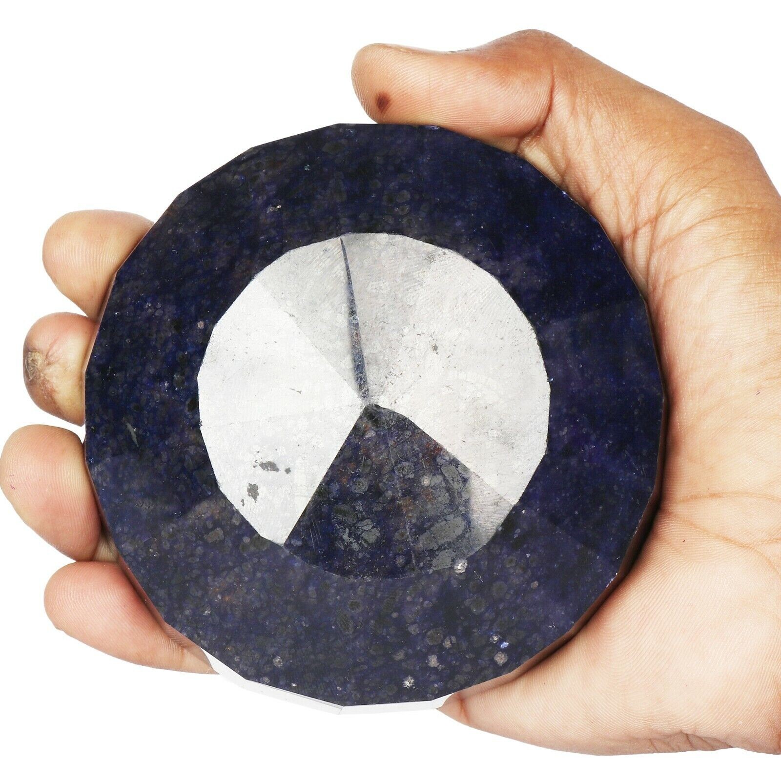 Large Natural Huge Blue Sapphire 1100 Ct Round Facete Cut Loose Gemstone Jewelry