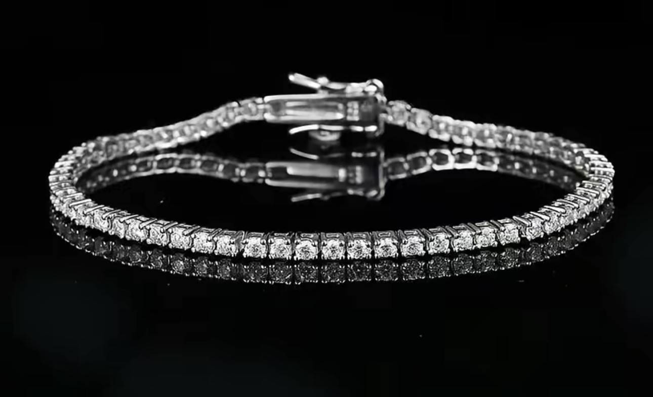 50% OFF VALENTINES DEAL | 2mm REAL Moissanite Tennis Bracelet | 6.5 in