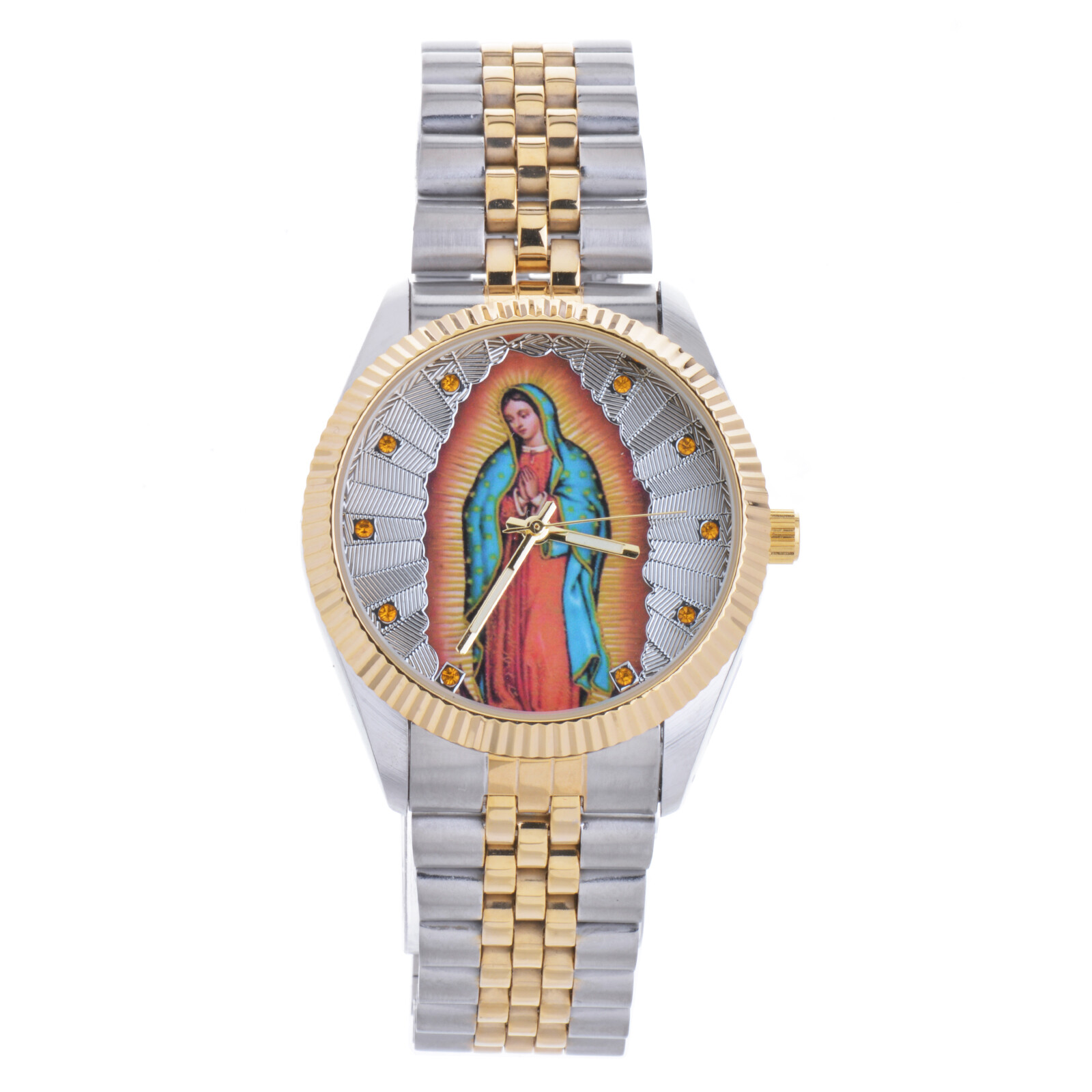 Virgin Mary Guadalupe Water Resistant Metal Band Watches WM 2D66 TT