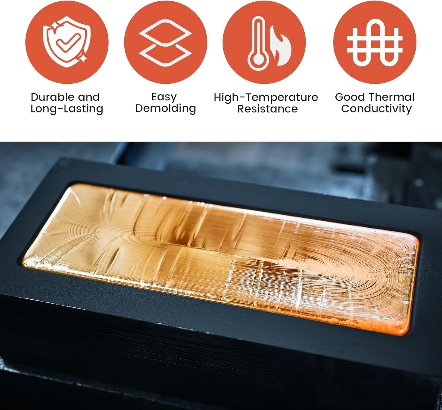 1kg Graphite Mold for Metal Casting, Melting and Refining Gold Silver Tools