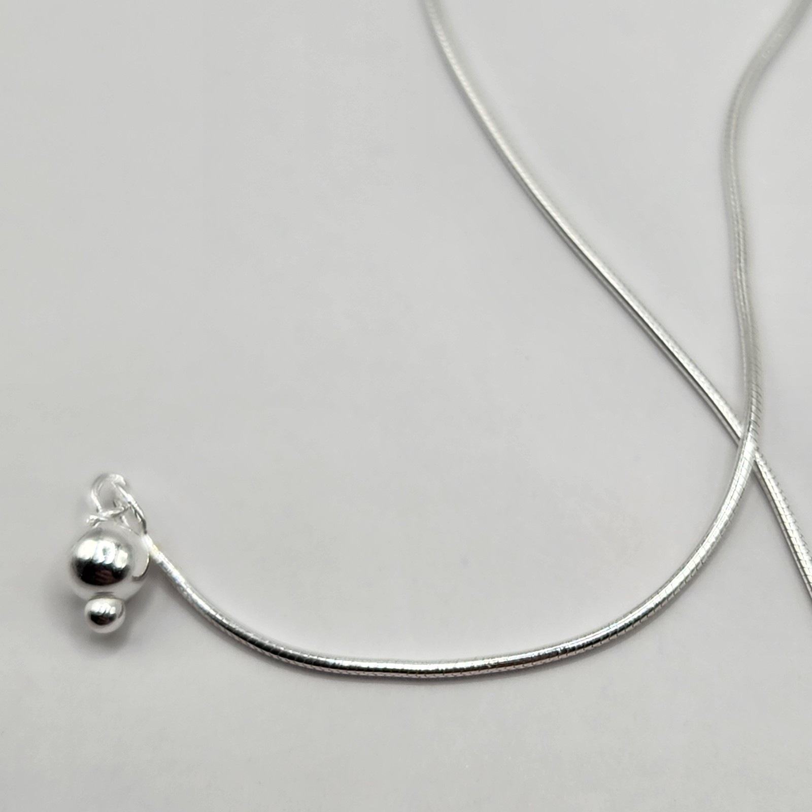 925 NEW Sterling Silver Chain- Ajustable Snake 15-22″ 1mm Width ~FREE SHIPPING