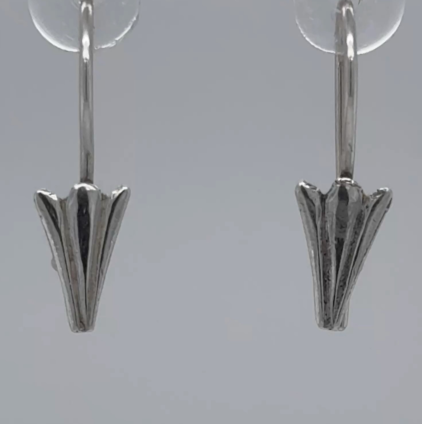 Pair of 925 STERLING SILVER Kidney Wire Hoops Earrings DIY Findings #24