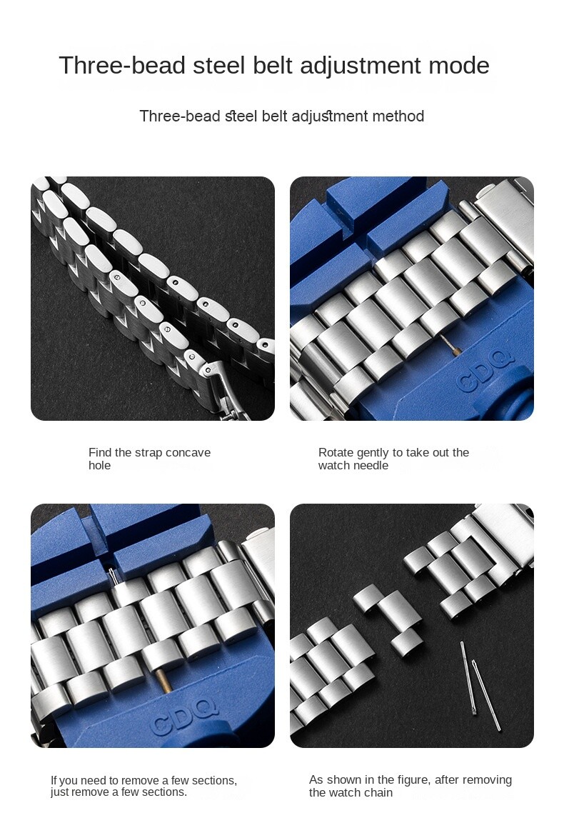 High Quality Stainless Steel Solid Steel Watch Band Metal Strap16 18 20 22 24mm