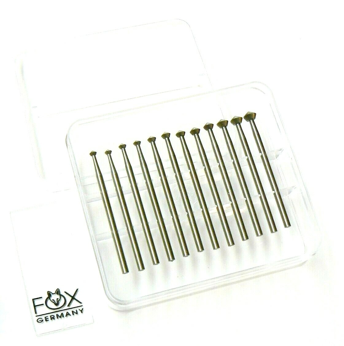 Fox Jewelers Bur Hart Burs 12pc Set Jewelry Bearing Cutter 025-050 Fig156c 90deg