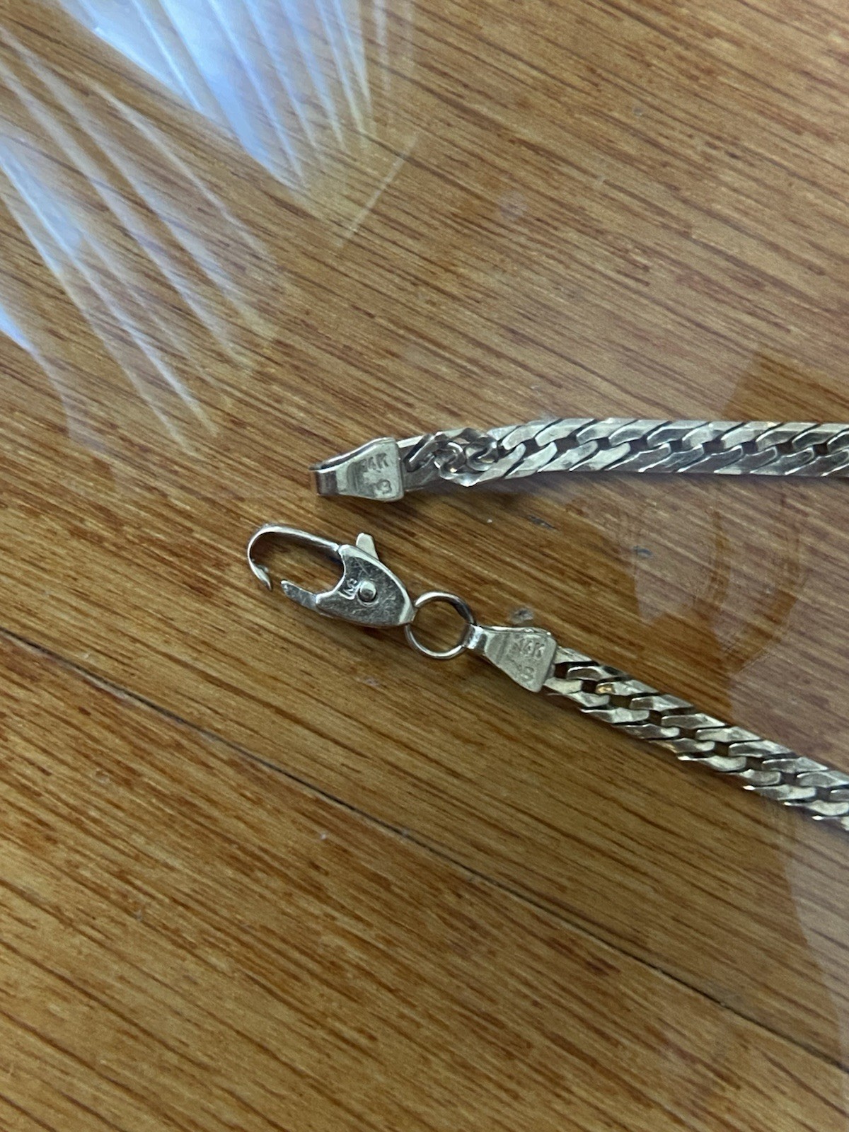 14K Yellow Gold Herringbone Chain Bracelet 7″ 4g Solid Gold Fine Jewelry