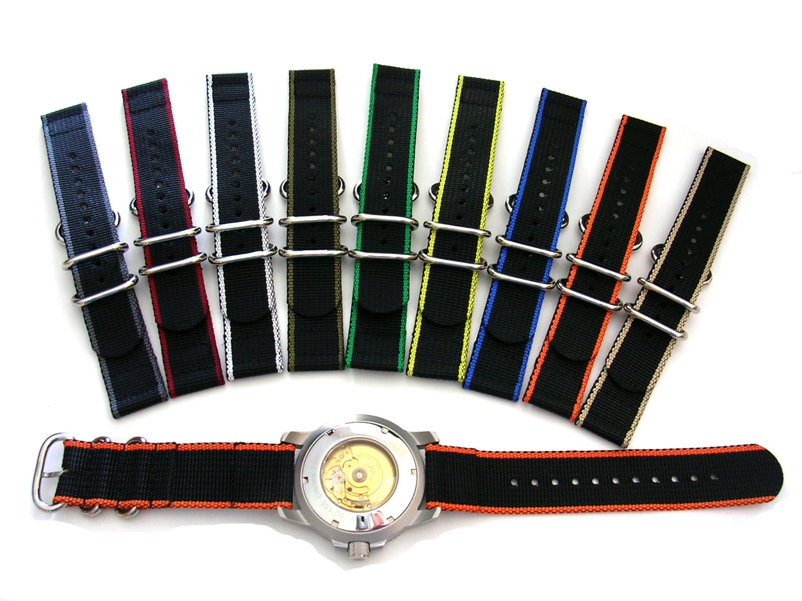 NATO G10 ® EDGE™ 2pc strap Heavy Nylon UTC Sport Smart Dive watch band IW SUISSE