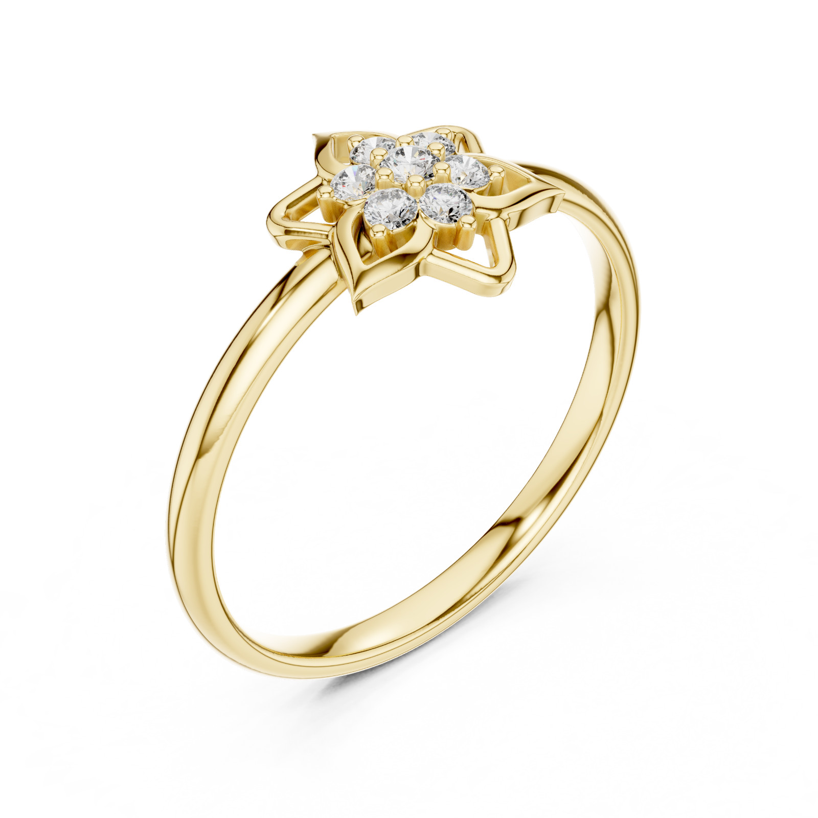Round Certified VVS1 D Natural Diamond Cosmos Anniversary Ring 14k Gold Over
