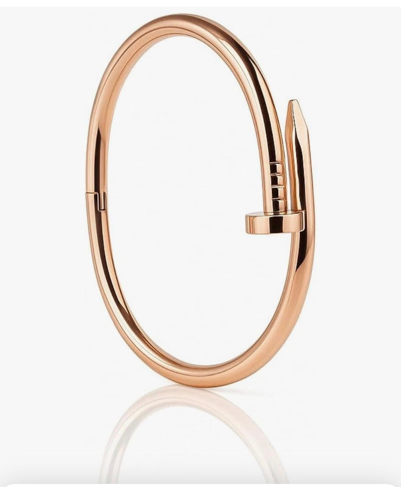 Stainless Steel Bangle Bracelet Women Rose Gold/ Silver/Zircon Diamond Variation
