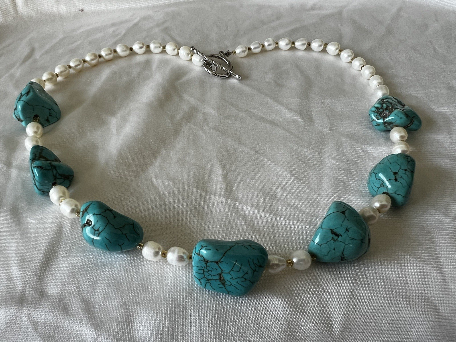Pearl And Turquoise Necklace