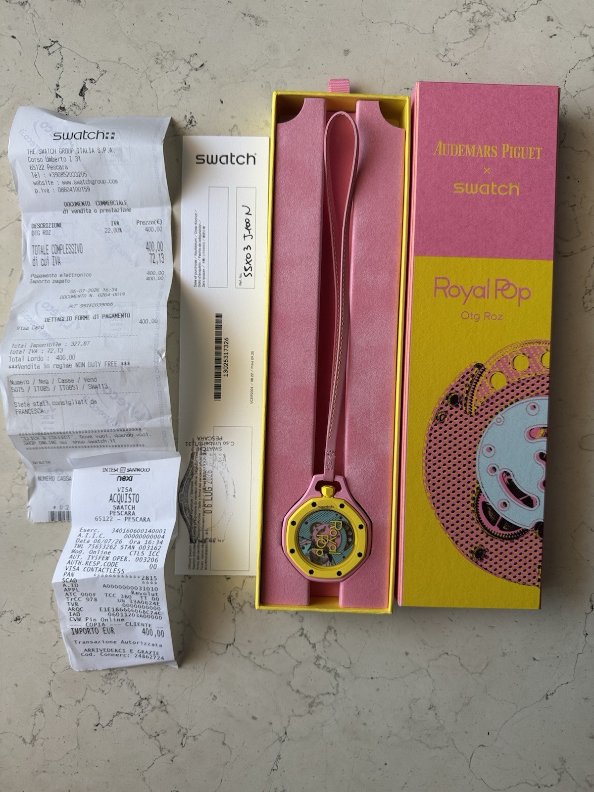 Swatch x Audemars Piguet AP Bioceramic Royal Pop Soap Otg Pink SSX03J100N