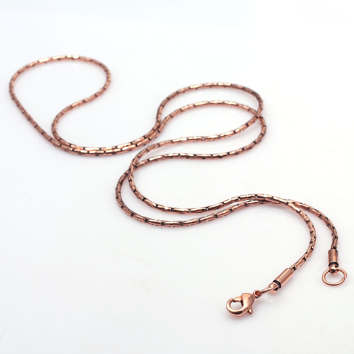 Pure Copper Bead Chain 100% Oxidized Handmade Necklace Gift For Jewelry RJ-009